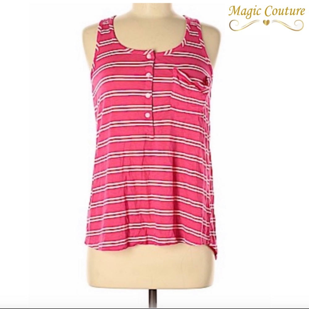 Splendid Striped Pink and White Tank Top 💗🤍💗